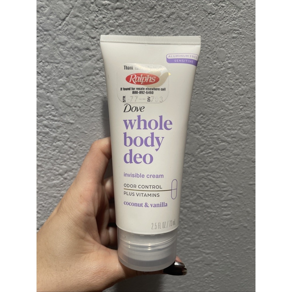 Dove Whole Body Aluminum Free Deodorant Coconut & Vanilla‎ (NEW)